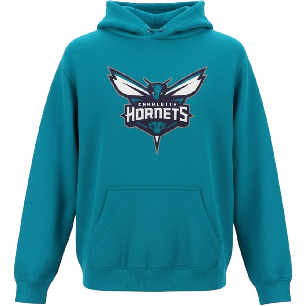 Fanatics Charlotte Hornets NBA Teal Pullover Hoodie Mens Large